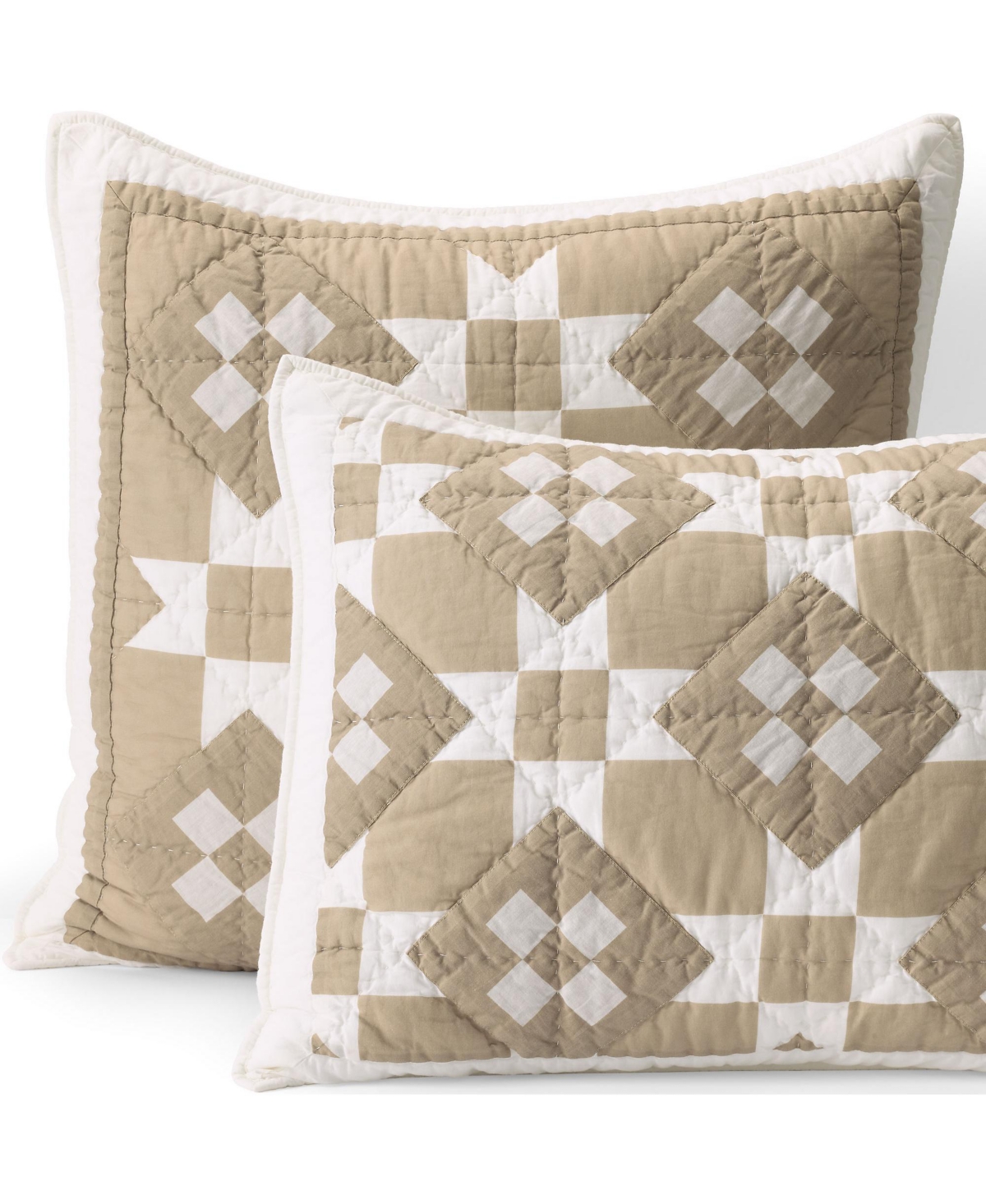 Barn Star Quilt Sham - Khaki star