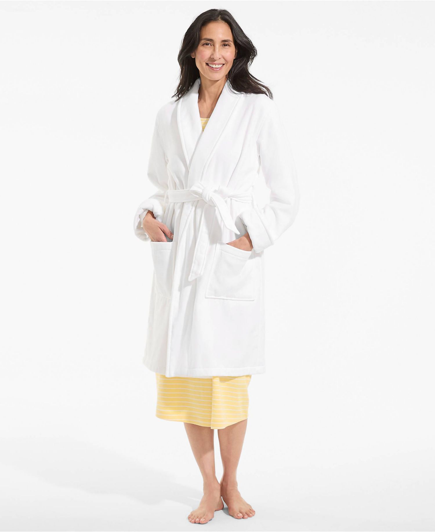 Women's Cotton Terry Knee Length Spa Bath Robe