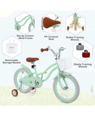 16-Inch Kids Bike with Adjustable Seat and Bell, Lightweight for Ages 3-8