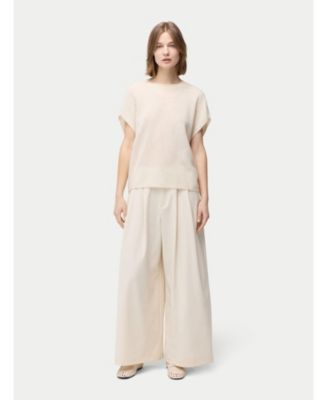 Женский кашемировый топ с короткими рукавами 