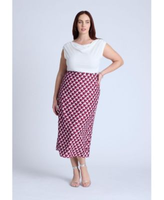 Women's Plus Size Geometric Sequin Skirt