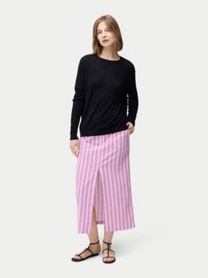 Women's Silk Cashmere Textured Sweater Black