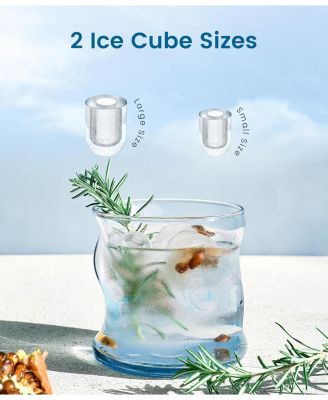Ice Makers Countertop, Portable Ice Machine with Carry Handle, 26.5lbs/24Hrs, 6Mins/9 Ice Cubes, Self-Cleaning Countertop Ice Maker with Ice Basket/Scoop,for Home Bar Camping RV