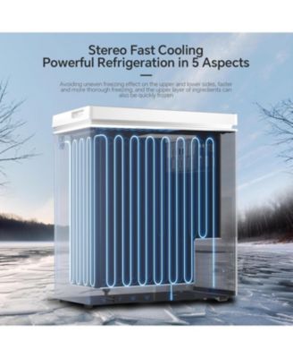 1.8 Cu Ft Chest Freezer — Compact Freestanding Freezer with Removable Basket, Adjustable Temperature Control, Top-Opening Door for Home & Office