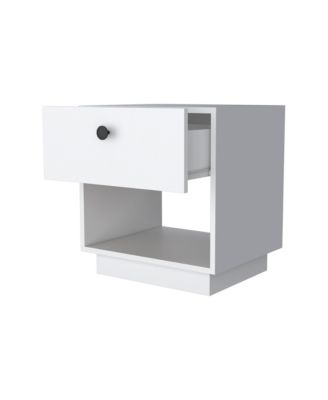 20" Black One Drawer Nightstand With Integrated Tech