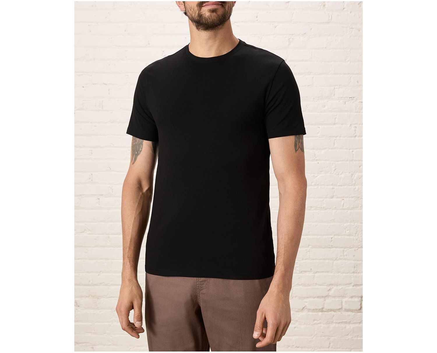 Men's Organic Cotton Luxe Stretch Jersey Slim Crew Neck Tee