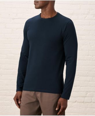 Men's Organic Cotton Luxe Stretch Jersey Slim Long Sleeve Tee