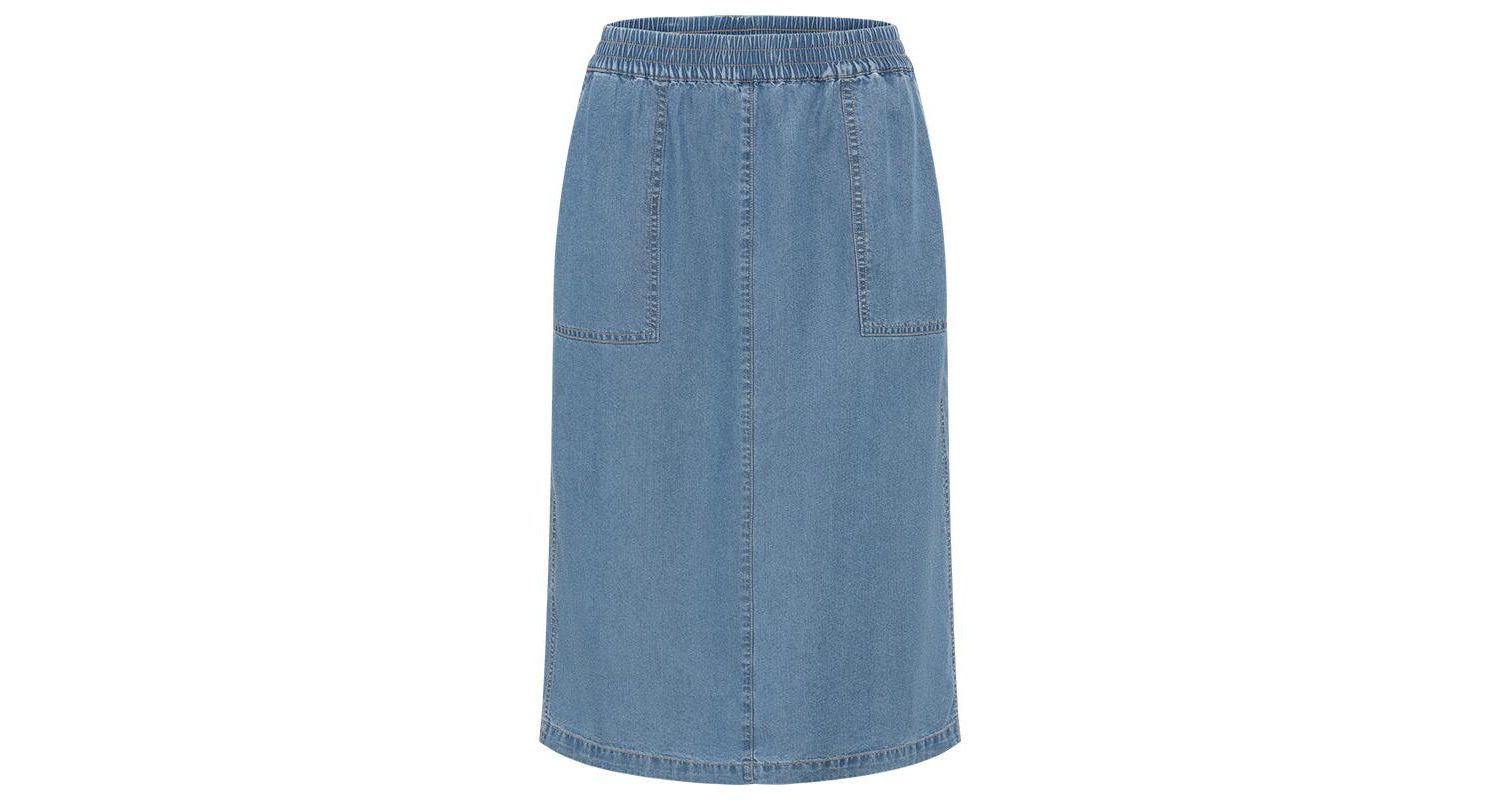 Women's Soft Denim Pull-On Skirt