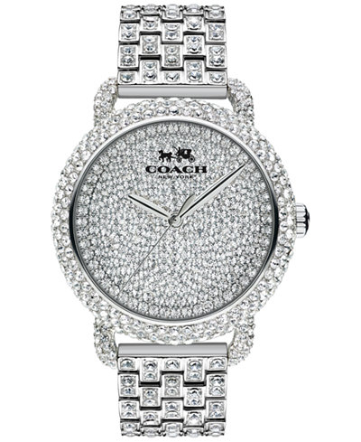 COACH Womens Crystal Accent Stainless Steel Bracelet Watch 36MM 14502364