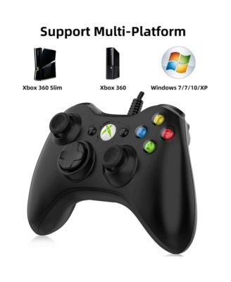 Wired PC Game Controller Joystick Gamepad Double Motor Vibration for Xbox 360 & PC Windows