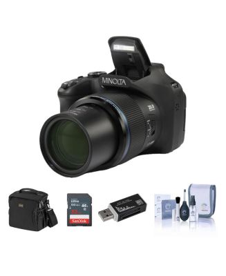 Minolta MN67Z 20MP FHD Wi-Fi Bridge Camera with 67x Optical Zoom, Black ...