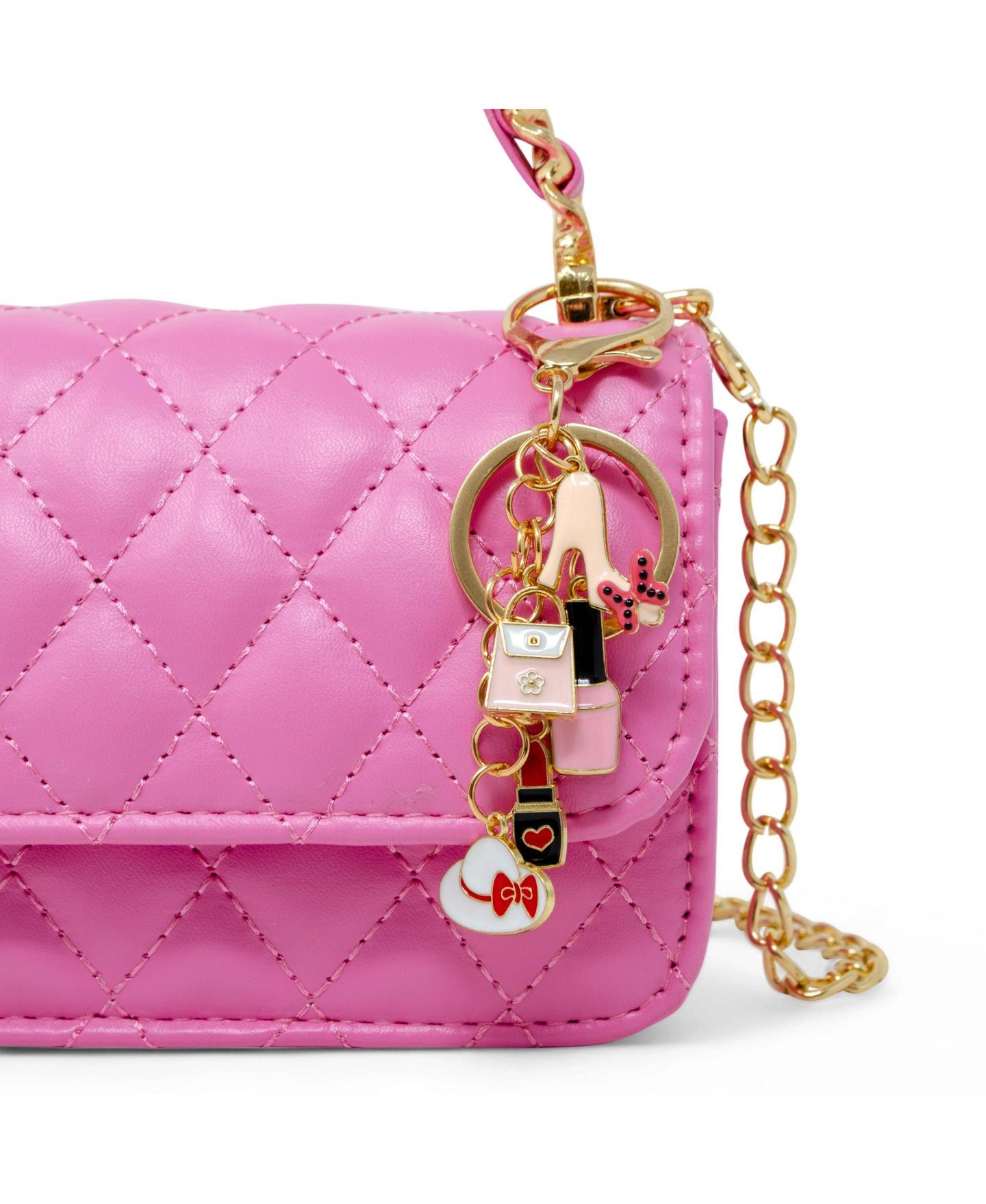 Сумка Tiny Treats + Zomi Gems Classic Link Chain Top Handle Handbag, Hot Pink для девочек, цвет: Розовый, вариант 1 — фото 6