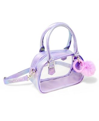 Girls Game Day Glam Clear Crossbody Handbag, Hot Pink