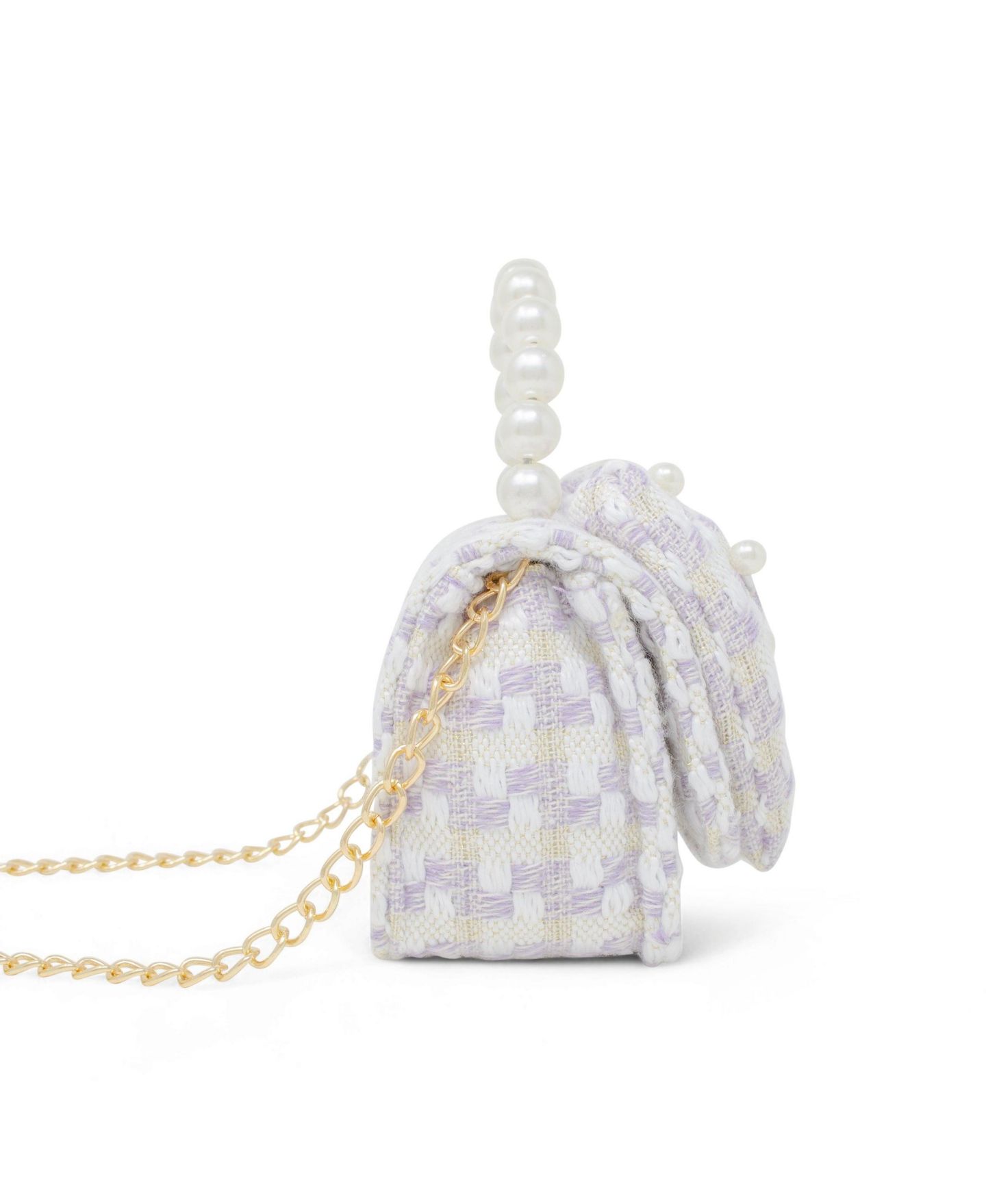 Сумка Tiny Treats + Zomi Gems Tweed Jumbo Pearl Bow Handbag, Pink для девочек, цвет: Фиолетовый — фото 2