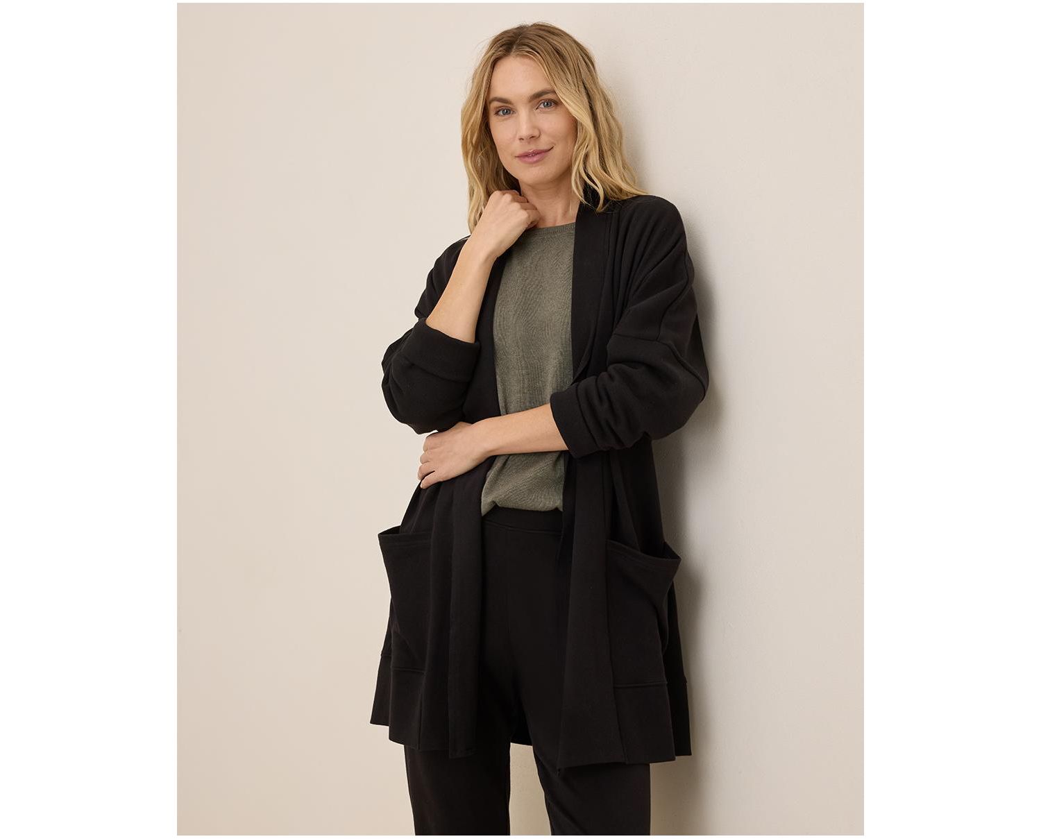 Women's Organic Cotton Airplane Wrap Cardigan -