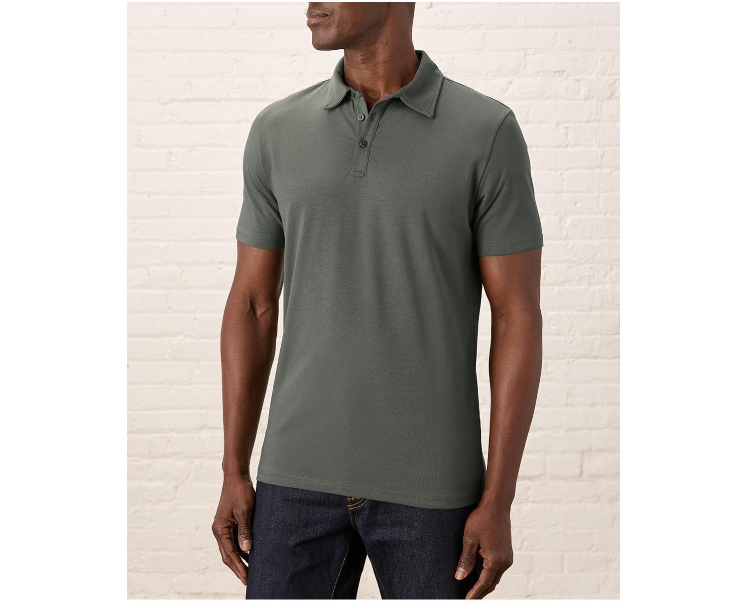Men's Organic Cotton Luxe Stretch Jersey Slim Polo