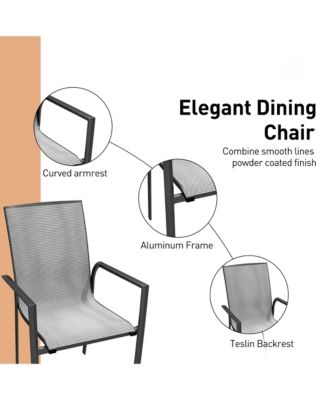 Aluminium Frame with Stackable Dining Chairs