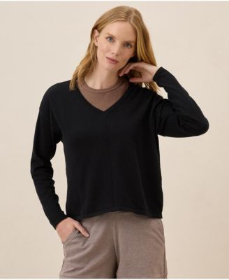 Women's Organic Cotton Classic Fine Knit Relaxed Sweater