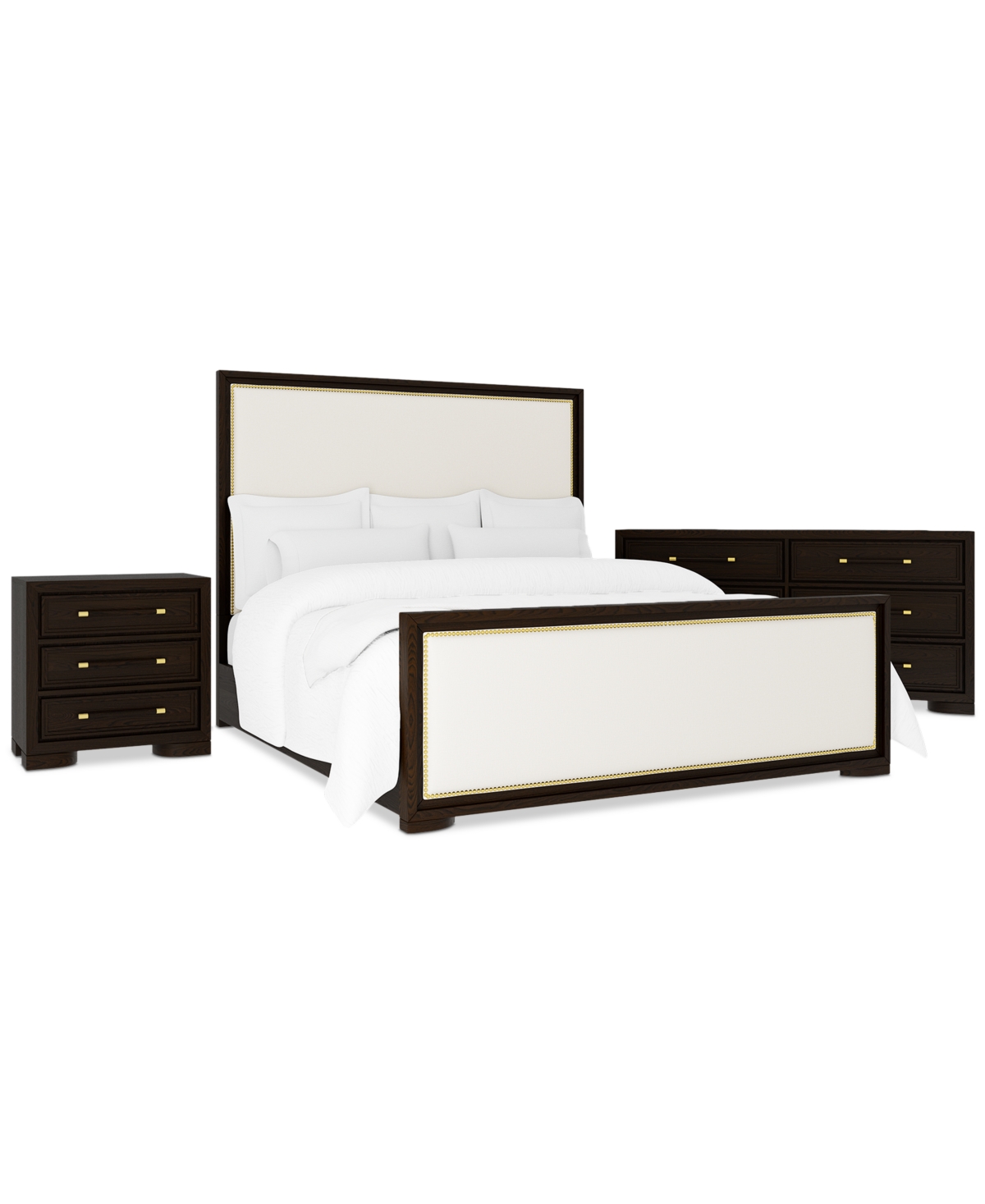 Macy's Mazen 3-pc. King Set (bed, Dresser & Nightstand) In White