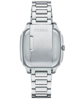 Men's Crosby Three-Hand Date Stainless Steel Watch, 42mm