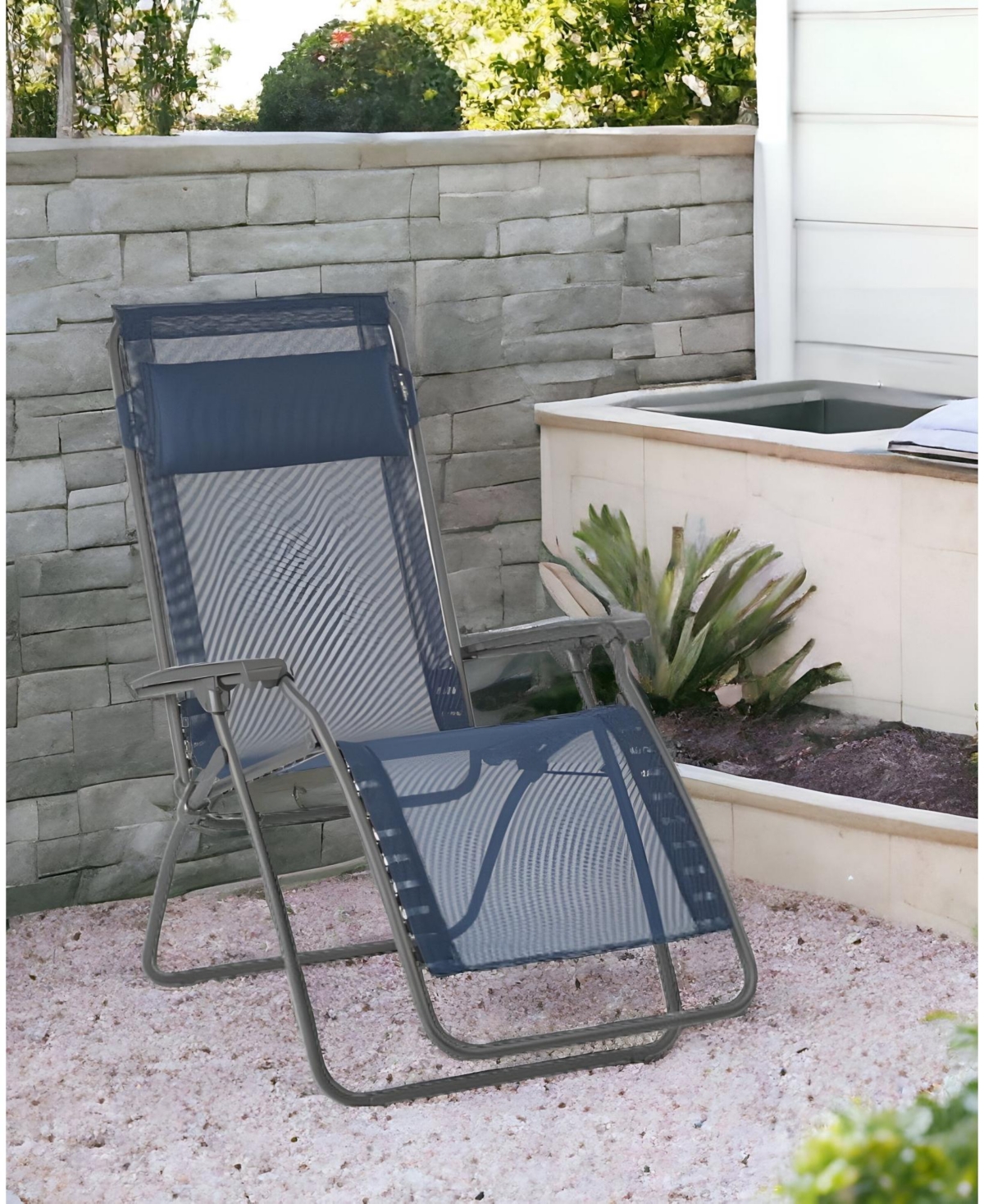 Durable Steel Zero Gravity Chair for Patio Poolside and Garden