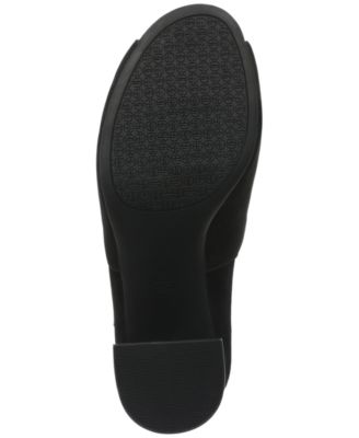 Women's Gaell Leather Block Heel Peep Toe Shooties, Created for Macy's