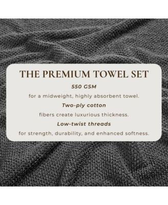 Cotton Textured 12-Piece Washcloth Set