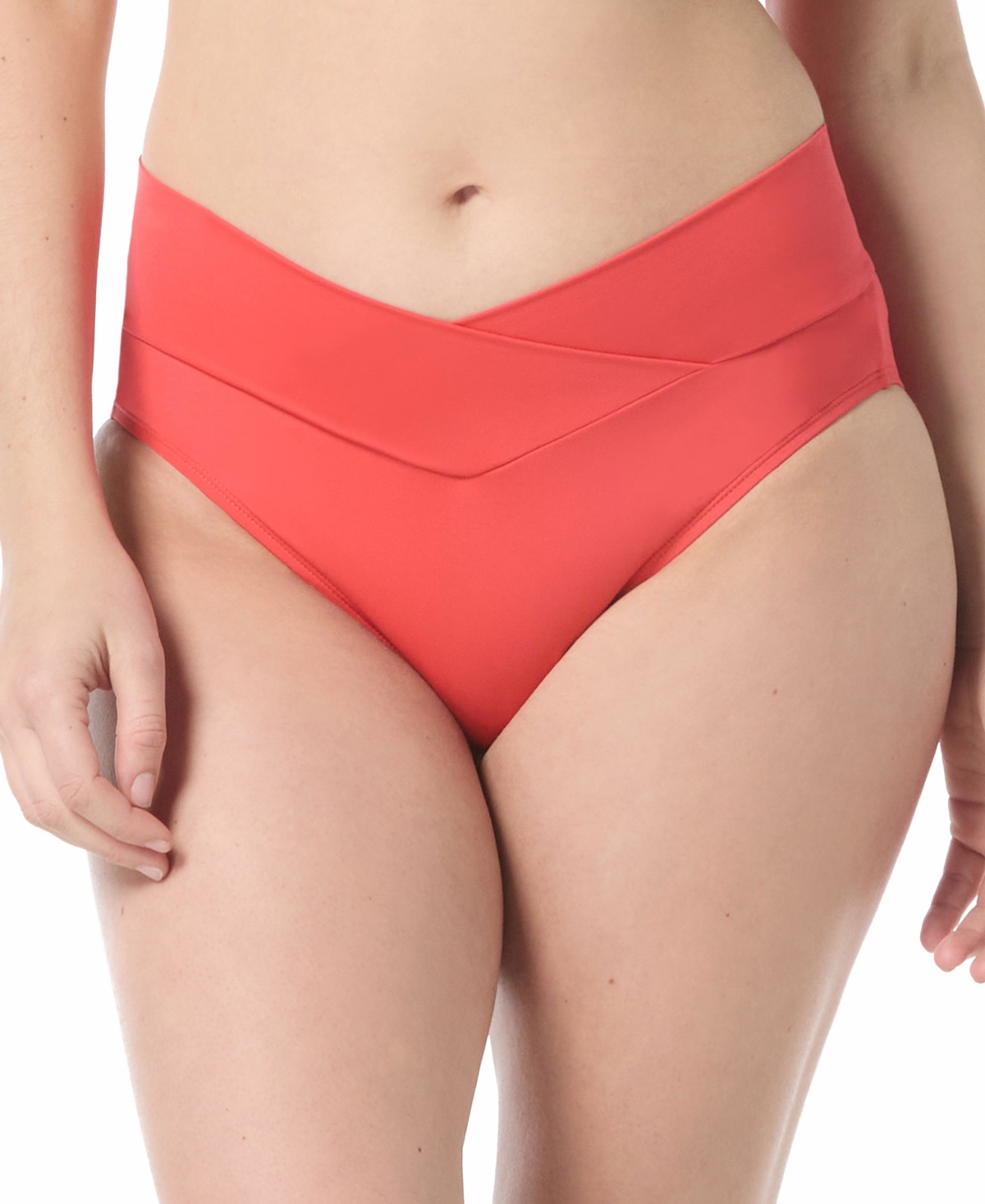 Coco Reef Women's Serene V-waist Crossover Bikini Bottoms In Tangelo Orange