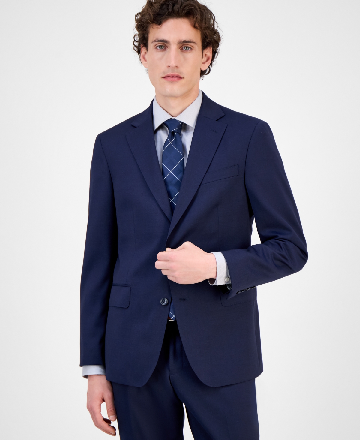Men's Classic-Fit Suit Separates Jacket - Light Grey
