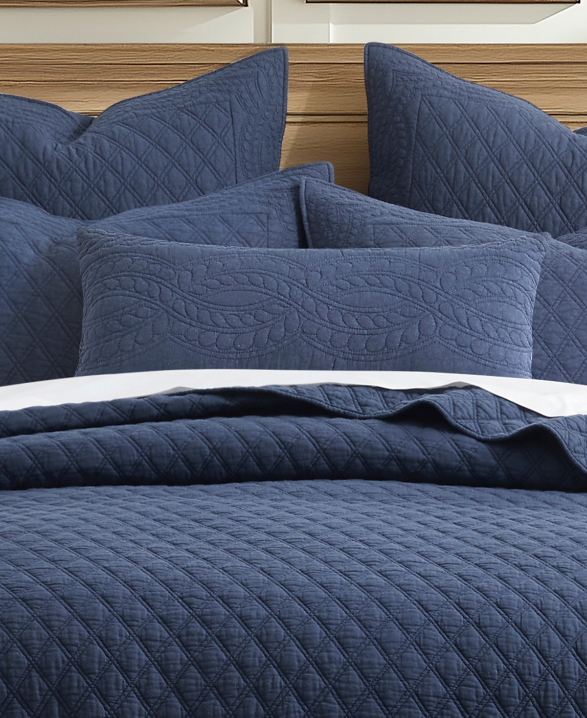 Levtex Ballou Quilted Decorative Pillow Set, 12" X 24"