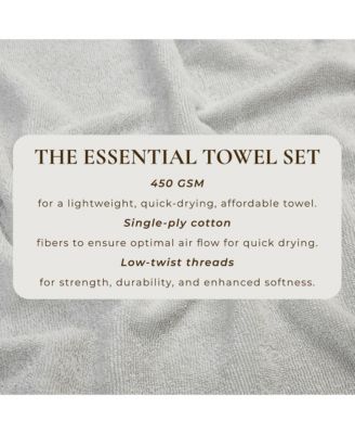 Quick-Drying Cotton 4-Piece Bath Towel Set, 54" x 27"