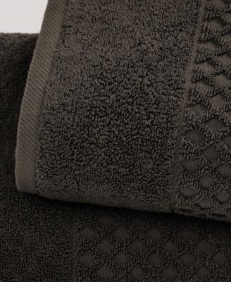 Quick-Drying Cotton Diamond Waffle Textured 6-Piece Bath Towel Set 54x27x0.5 inches,26x16 inches