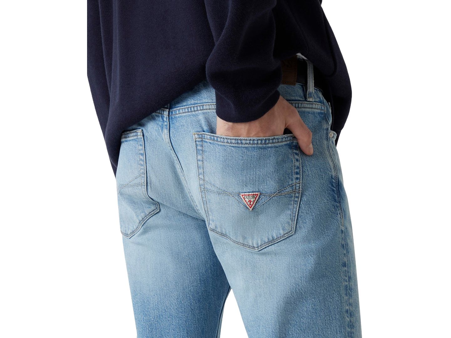 Мужские джинсы GUESS Regular-Fit Finnley Five-Pocket, цвет: Shasta — фото 3