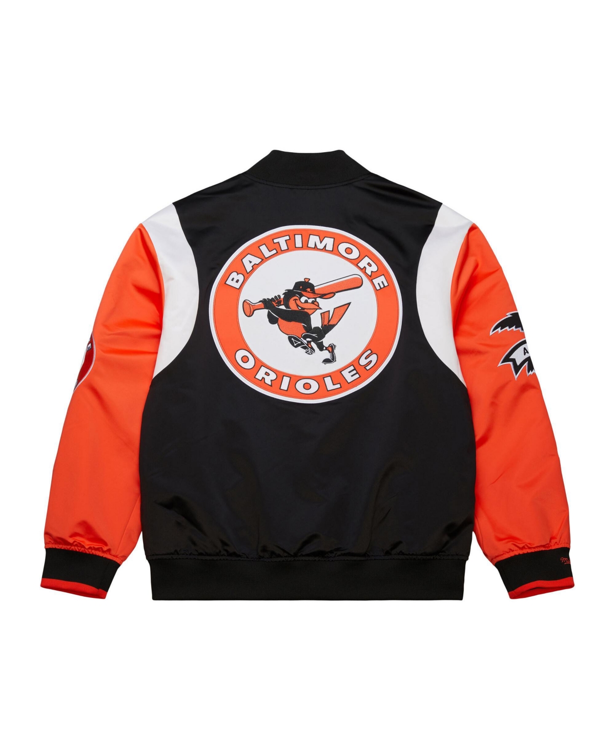 Mitchell & Ness Men's Black/orange Baltimore Orioles Cooperstown Collection Team Origins Satin Full-snap Jacket In Black,orange