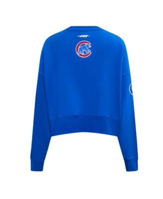 Women's Royal Chicago Cubs Game Day Classics Crewneck Pullover Sweatshirt
