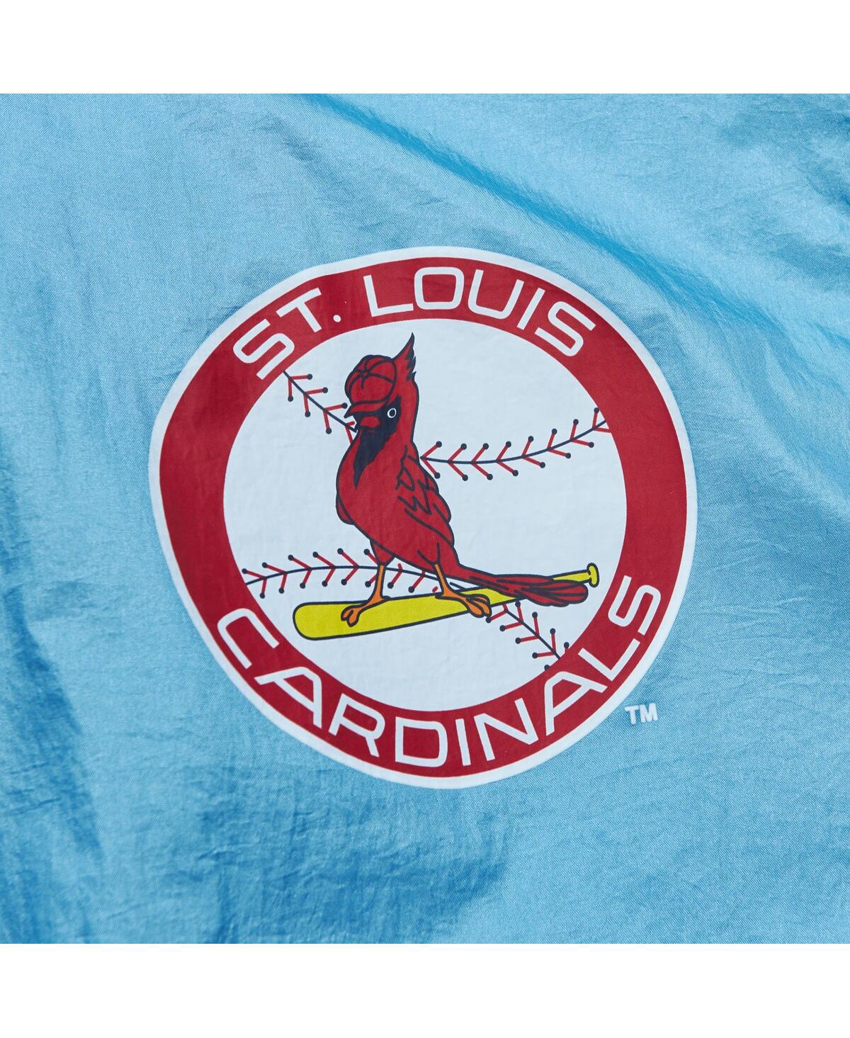 Mitchell & Ness Men's Light Blue St. Louis Cardinals Team Og 2.0 Anorak Half-zip Windbreaker Hoodie Jacket In Light Blue