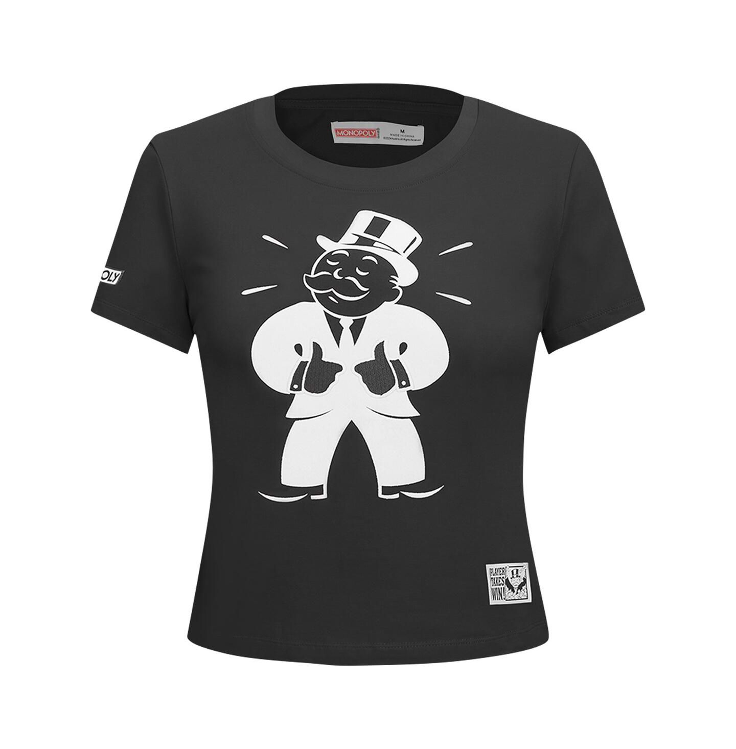 Женская футболка Freeze Max Black Monopoly Babydoll Cropped — фото 3