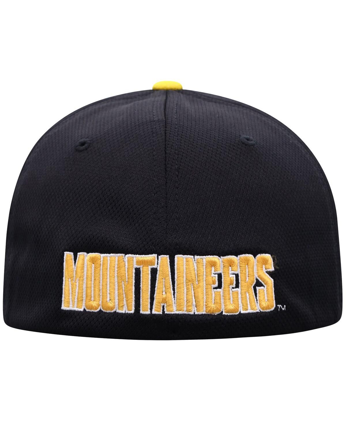 Top Of The World Men's Black Appalachian State Mountaineers Reflex Two-tone Flex Hat In Black