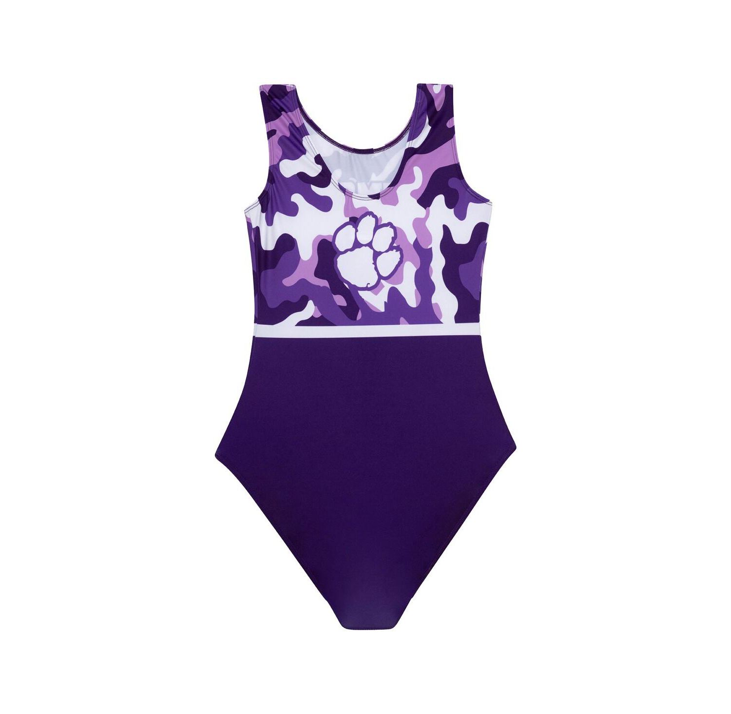 Big Girls Purple Clemson Tigers Elite Replica Leotard