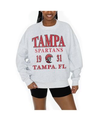 Women's White Tampa Spartans Premium Fleece Pullover Sweatshirt