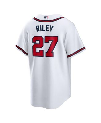 Мужская футболка Nike Austin Riley White Atlanta Braves Home, точная копия игровой майки