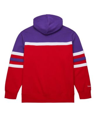 Men's Red/Purple Toronto Raptors Head Coach Pullover Hoodie