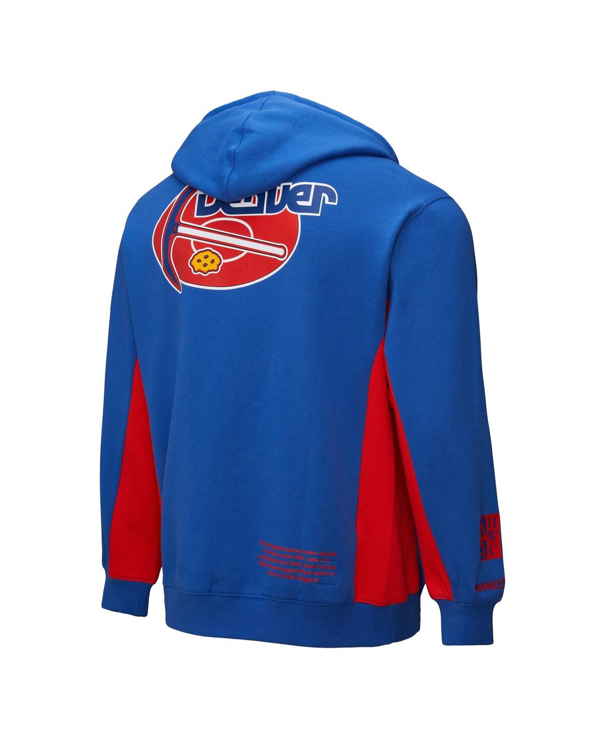 Mitchell & Ness Men's Royal Denver Nuggets Hardwood Classics Team Origins Fleece Pullover Hoodie In Royal