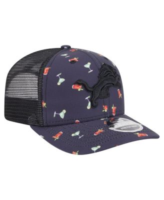 Men's&nbsp;Navy/Black Detroit Lions Adventure Drinks Pattern 9SEVENTY Stretch-Snap Hat