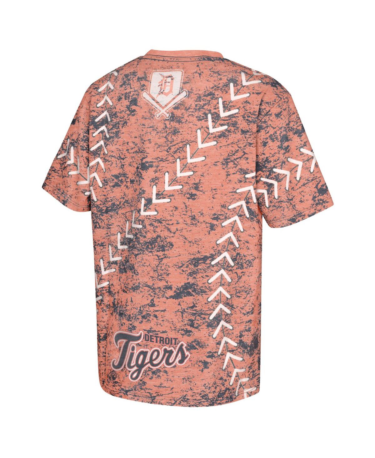 Outerstuff Big Boys And Girls Orange Detroit Tigers Slide Score Bold T-shirt In Orange