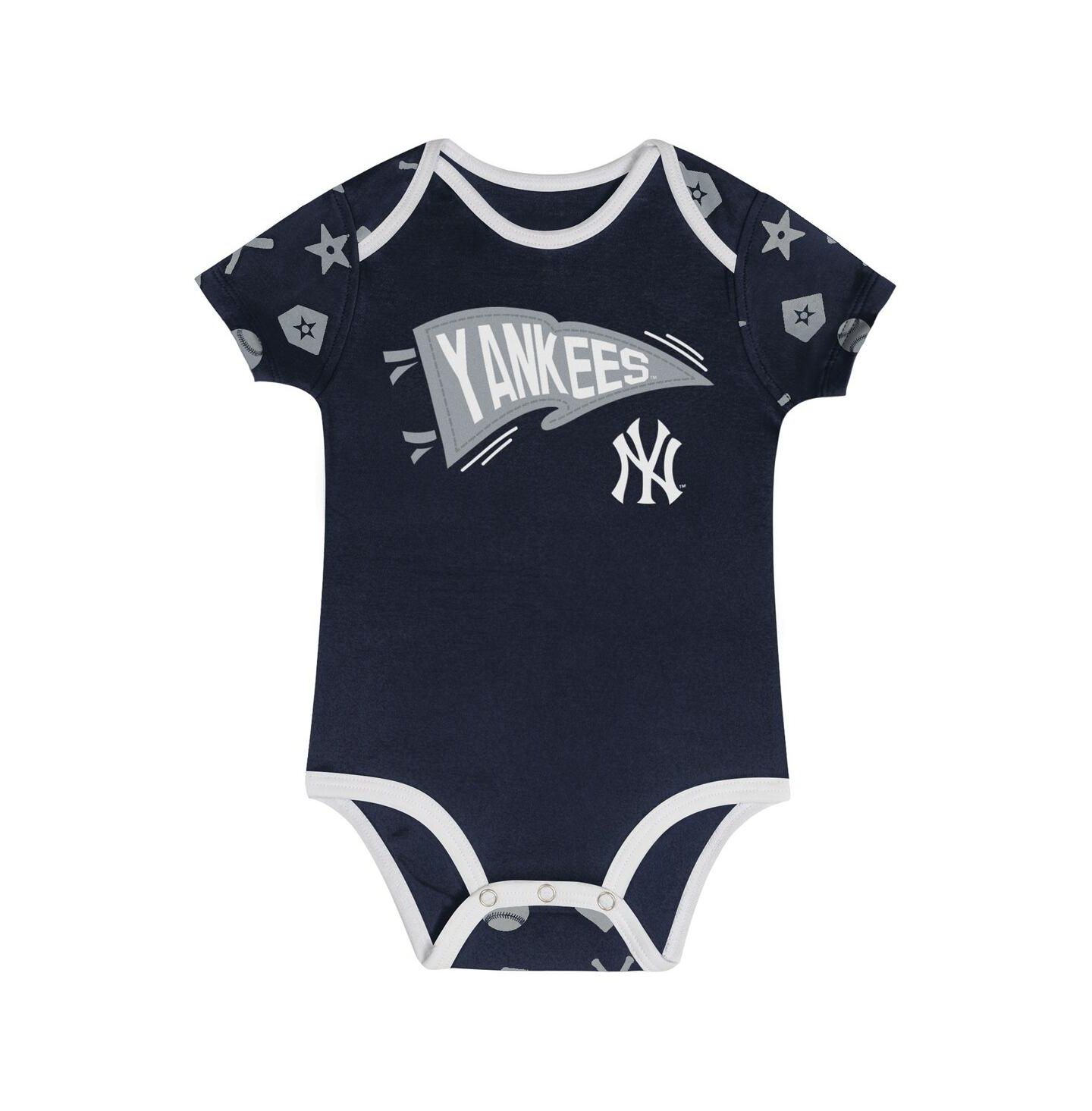 Outerstuff Baby Boys and Girls 2-Piece Navy New York Yankees On Deck Diaper Cover Set — фото 5