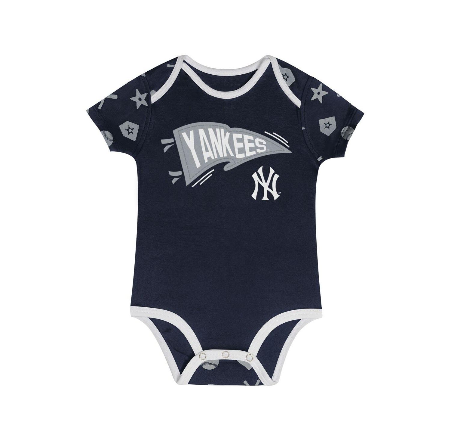 Baby Boys and Girls 2-Piece Navy New York Yankees On Deck Diaper Cover Set