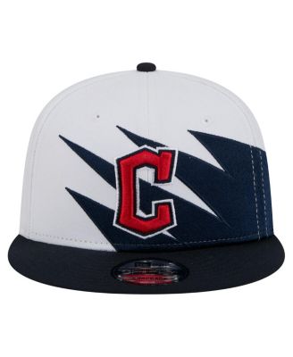 Men's Navy/White Cleveland Guardians Jagged 9FIFTY Snapback Hat