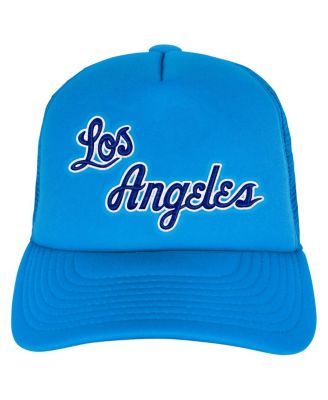 Big Boys and Girls Light Blue Los Angeles Lakers Core Evergreen Trucker Adjustable Hat