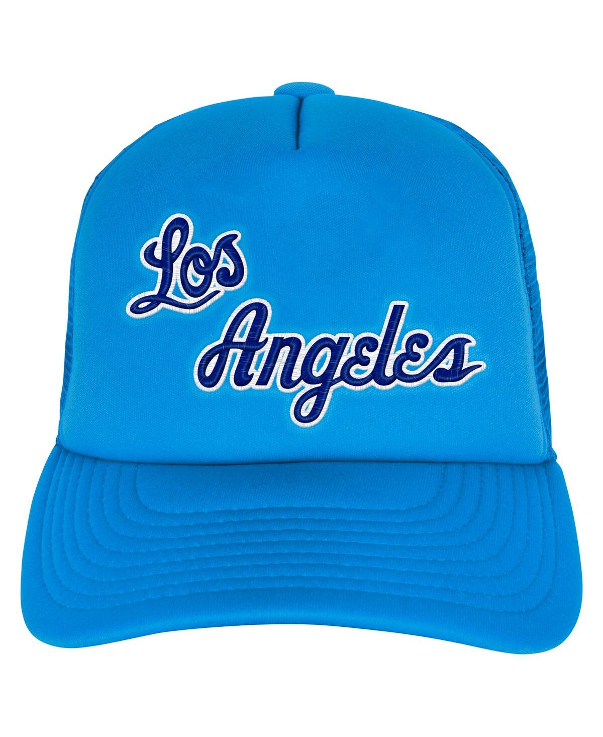 Mitchell & Ness Big Boys And Girls Light Blue Los Angeles Lakers Core Evergreen Trucker Adjustable Hat In Light Blue